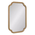 Kate & Laurel All Things Decor 24"X36" Glenby Scallop Wall Mirror Gold