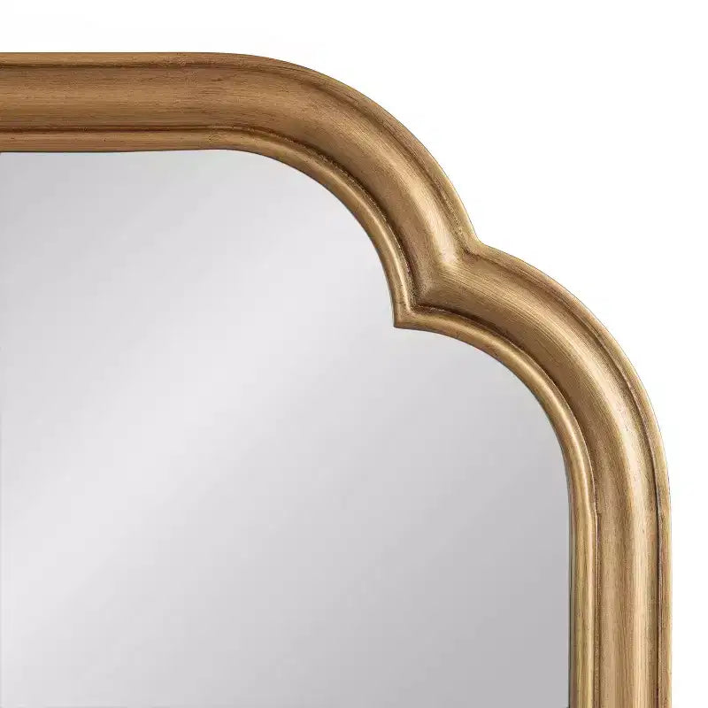 24"X36" Wellenschliff Wandspiegel Gold