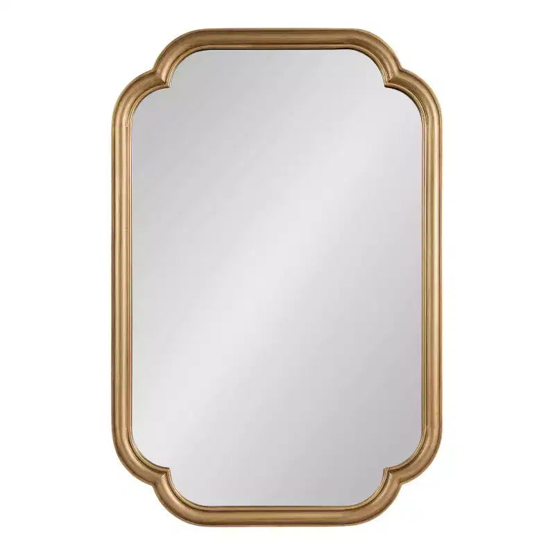 24"X36" Wellenschliff Wandspiegel Gold