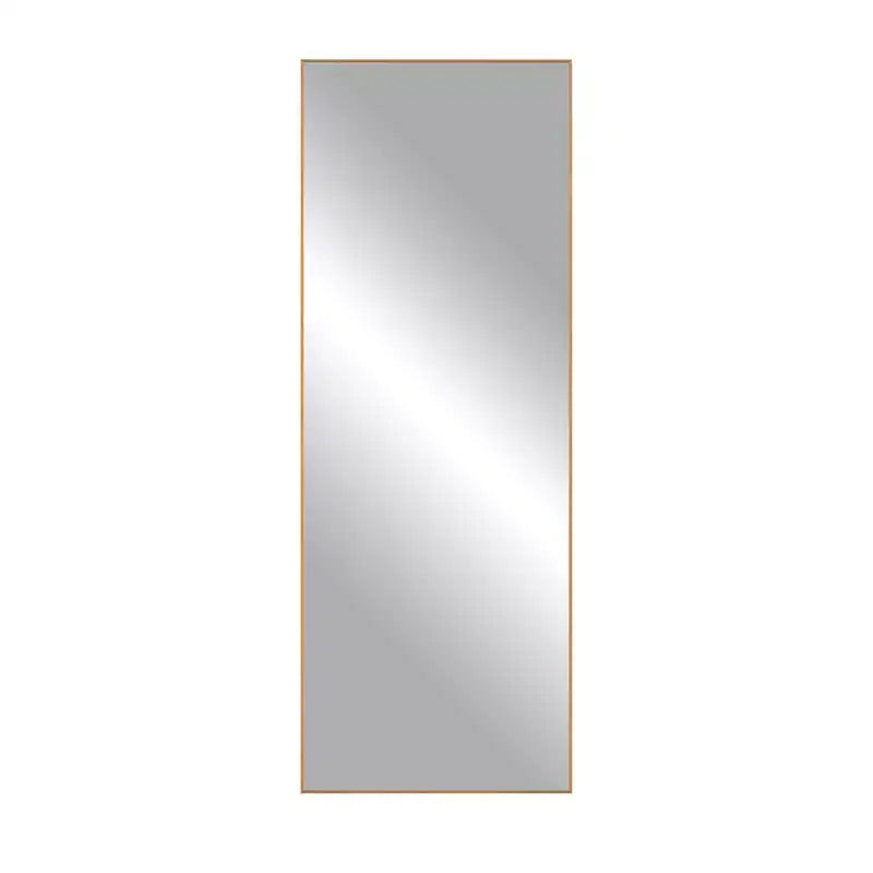 Aluminium-Slim-Frame Gold Ganzkörper-Standspiegel in gerader Rechteckform