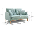 Wasserdichtes 2-Sitzer-Sofa aus Polyester mit USB-Ladeanschluss