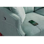 Wasserdichtes 2-Sitzer-Sofa aus Polyester mit USB-Ladeanschluss