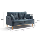 Wasserdichtes 2-Sitzer-Sofa aus Polyester mit USB-Ladeanschluss