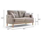 Wasserdichtes 2-Sitzer-Sofa aus Polyester mit USB-Ladeanschluss