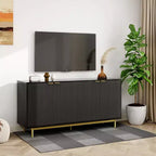 Holz-Sideboard mit 4 Türen und verstellbaren Einlegeböden, 147 cm breit