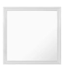 HomeRoots 38 White Square Wood Framed Accent Mirror