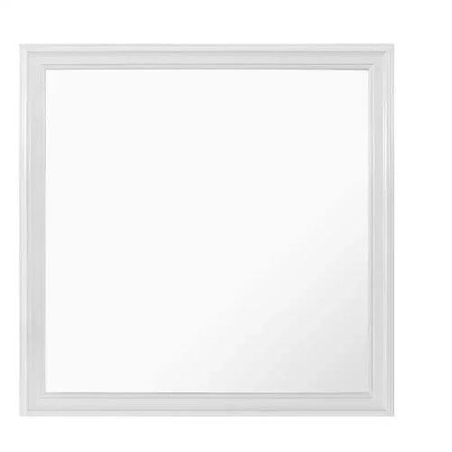 HomeRoots 38 White Square Wood Framed Accent Mirror