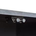 Geschwungenes TV-Möbel mit LED-Beleuchtung und Glastüren 163 cm