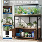 Aquariumunterschrank aus Metall und Holz mit Schrank