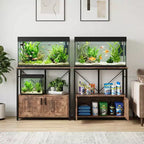 Aquariumunterschrank aus Metall und Holz mit Schrank