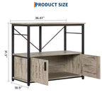 Aquariumunterschrank aus Metall und Holz mit Schrank