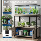 Aquariumunterschrank aus Metall und Holz mit Schrank