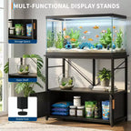 Aquariumunterschrank aus Metall und Holz mit Schrank