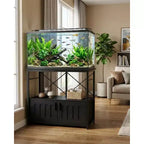 Aquariumunterschrank aus Metall und Holz mit Schrank