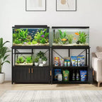 Aquariumunterschrank aus Metall und Holz mit Schrank