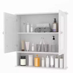 Wandmontierter Spiegelschrank für das WC mit Glastüren