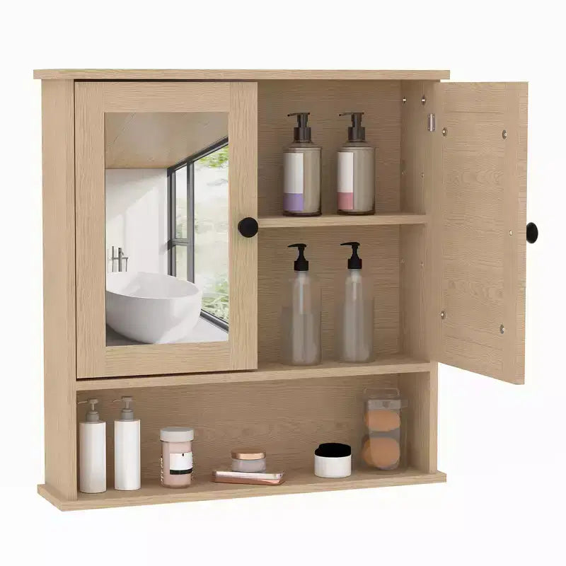 Platzsparender Über-der-Toilette-Schrank mit Glastüren & verstellbaren Einlegeböden, wasserdichte wandmontierte Aufbewahrung für Bad oder Küche