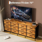 Kommode mit 12 Schubladen und TV-Ständer 70 Zoll