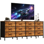 Kommode mit 12 Schubladen und TV-Ständer 70 Zoll