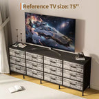 Kommode mit 12 Schubladen und TV-Ständer 70 Zoll