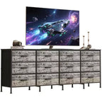 Kommode mit 12 Schubladen und TV-Ständer 70 Zoll