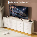 Kommode mit 12 Schubladen und TV-Ständer 70 Zoll