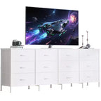 Kommode mit 12 Schubladen und TV-Ständer 70 Zoll