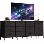Kommode mit 12 Schubladen und TV-Ständer 70 Zoll