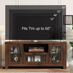 TV-Schrank im Landhausstil mit Acryltüren 55"