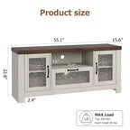 TV-Schrank im Landhausstil mit Acryltüren 55"