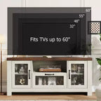 TV-Schrank im Landhausstil mit Acryltüren 55"