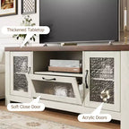 TV-Schrank im Landhausstil mit Acryltüren 55"
