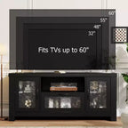 TV-Schrank im Landhausstil mit Acryltüren 55"