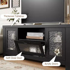 TV-Schrank im Landhausstil mit Acryltüren 55"