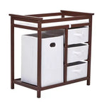 36 Modern Baby Changing Table Dresser with 3 Drawers & Laundry Hamper  Nursery Furniture
