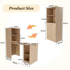 Ausziehbarer Klappschreibtisch aus Holz mit Regalen 40-126 cm