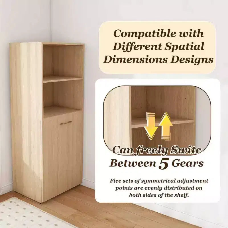 Ausziehbarer Schreibtisch mit Ablageflächen und Rollen, klappbares Design für kleine Räume und Büros (Burlywood)