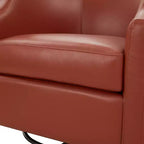 Faux-Leder Drehbarer Gleiter-Fauteuil 30,5 Zoll