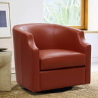 Faux-Leder Drehbarer Gleiter-Fauteuil 30,5 Zoll