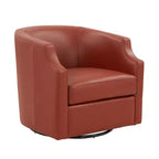 Faux-Leder Drehbarer Gleiter-Fauteuil 30,5 Zoll