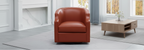 Faux-Leder Drehbarer Gleiter-Fauteuil 30,5 Zoll