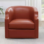Faux-Leder Drehbarer Gleiter-Fauteuil 30,5 Zoll