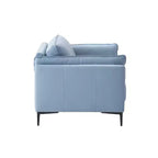 Sofa aus Narbenleder mit Metallbeinen und Ziernägeln, 173 cm