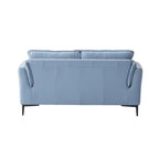 Sofa aus Narbenleder mit Metallbeinen und Ziernägeln, 173 cm