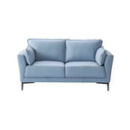Sofa aus Narbenleder mit Metallbeinen und Ziernägeln, 173 cm