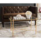 Couchtisch aus Gold und Glas