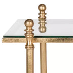 Couchtisch aus Gold und Glas