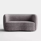Geschwungenes Boho-Zweisitzer-Sofa aus Stoff mit Taschenfederkernkissen 162 cm