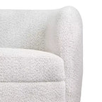 Geschwungenes Boho-Zweisitzer-Sofa aus Stoff mit Taschenfederkernkissen 162 cm