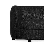 Geschwungenes Boho-Zweisitzer-Sofa aus Stoff mit Taschenfederkernkissen 162 cm
